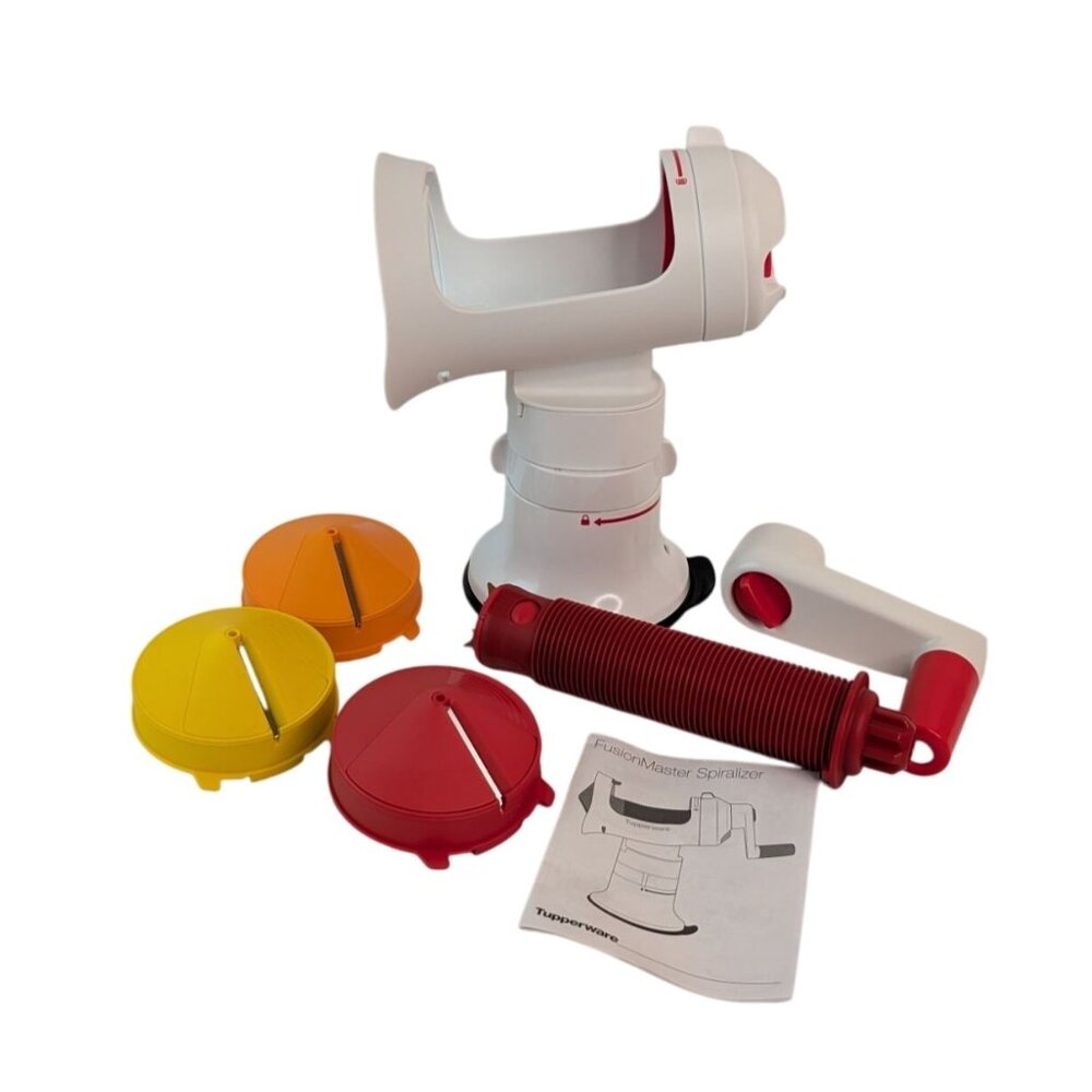 Tupperware FusionMaster Spiralizer w/Base & 3 Blades Vegetable Cutter‎